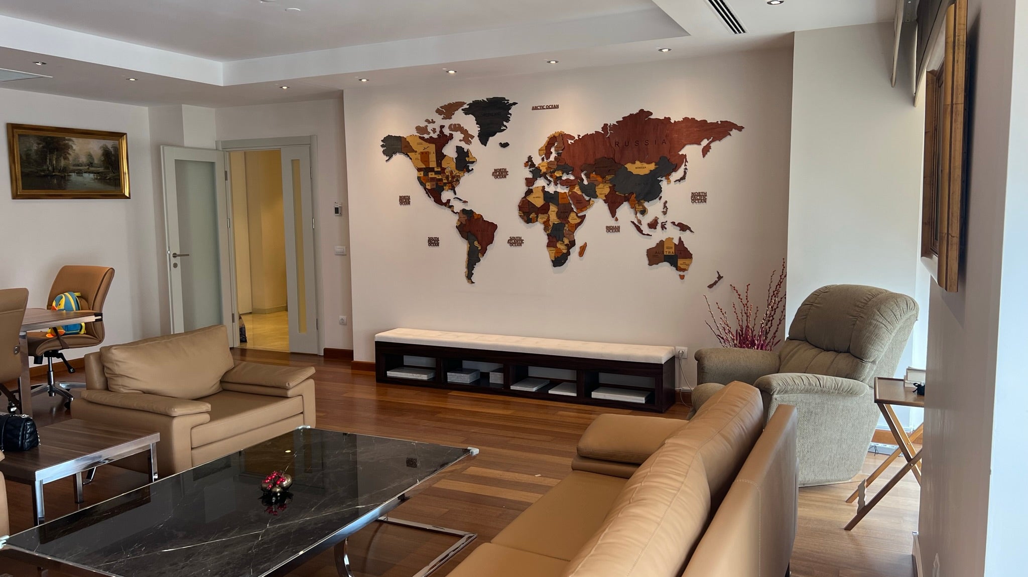 Enhancing Your Interior Design with a 3D Wooden World Map