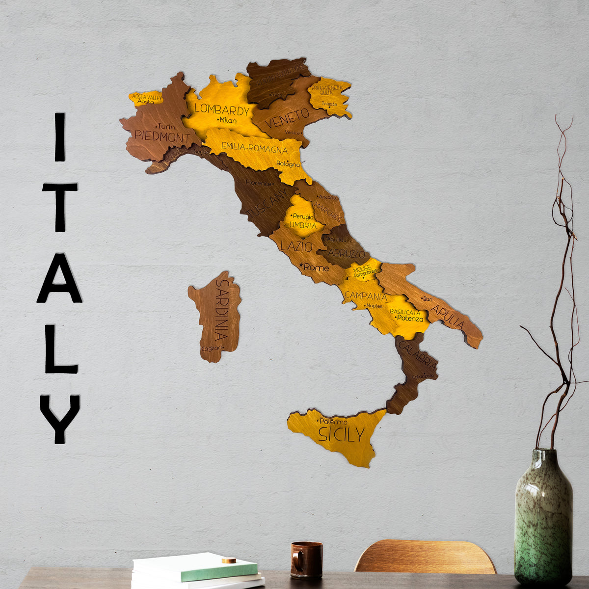 Wooden Italy Map – MapofxGlobal