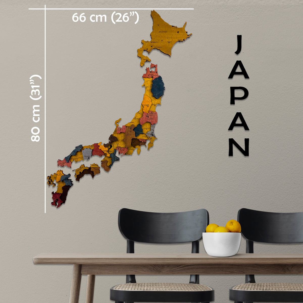 Wooden Japan Map – MapofxGlobal