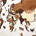 Wooden world map blank style