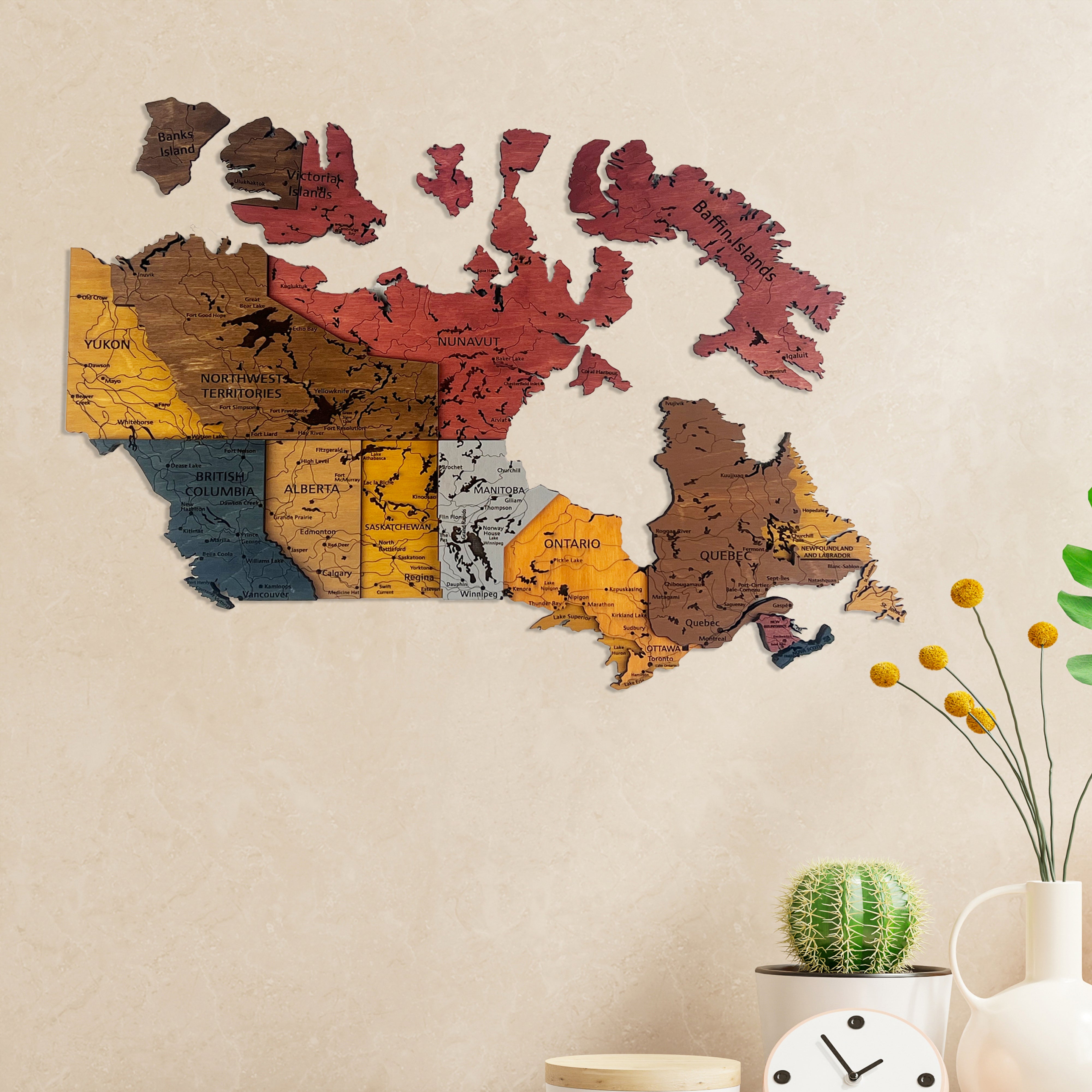 Wooden Canada Map – MapofxGlobal