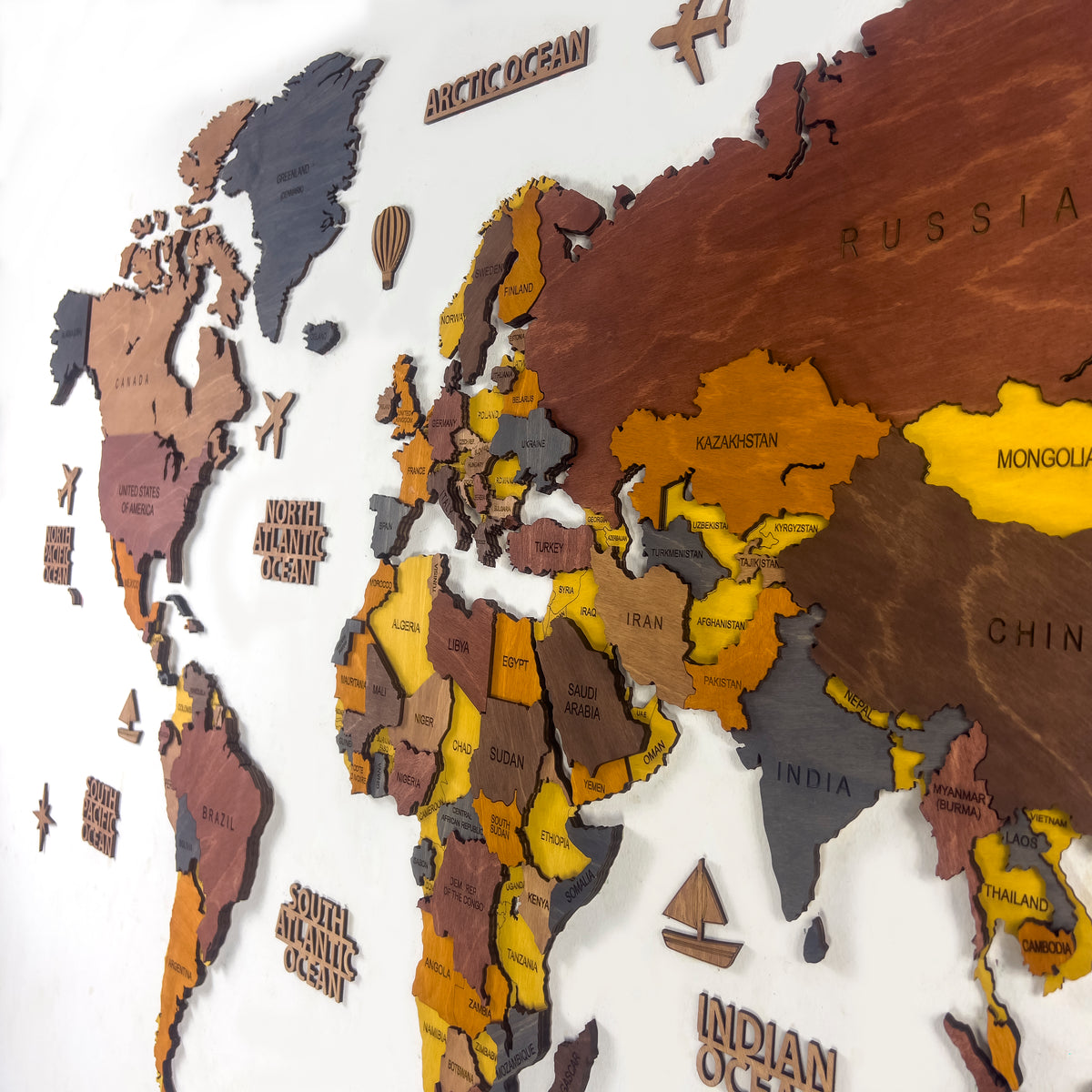 Simple Wood Map Wooden World Maps , Wooden Maps, Custom wood maps – MapofxGlobal