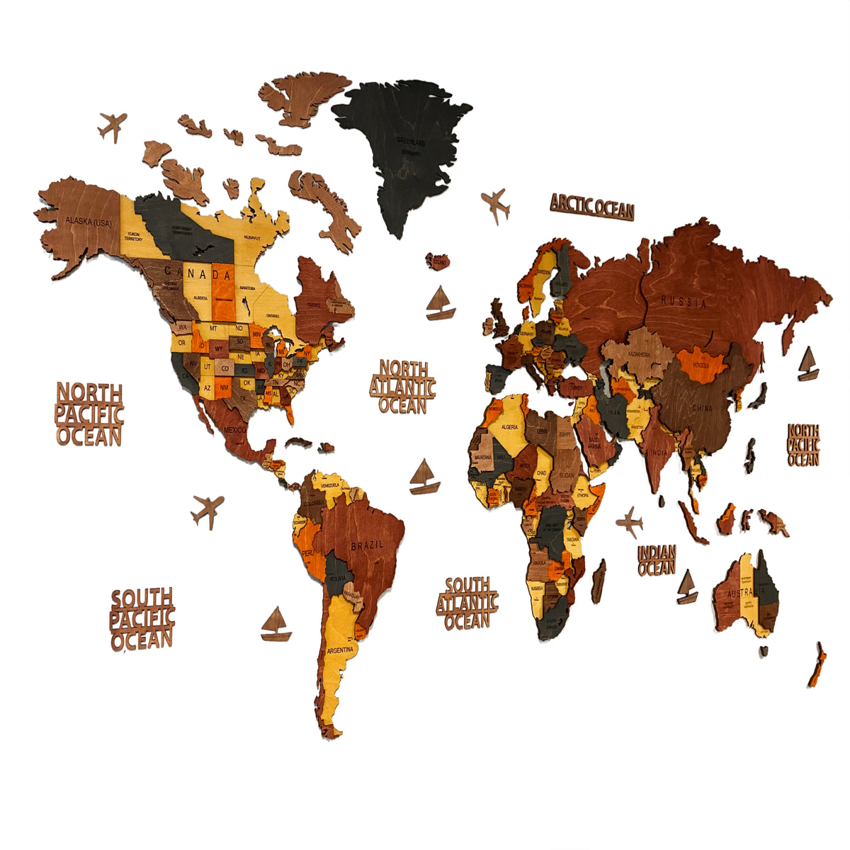 Simple Wood Map Wooden World Maps , Wooden Maps, Custom wood maps – MapofxGlobal